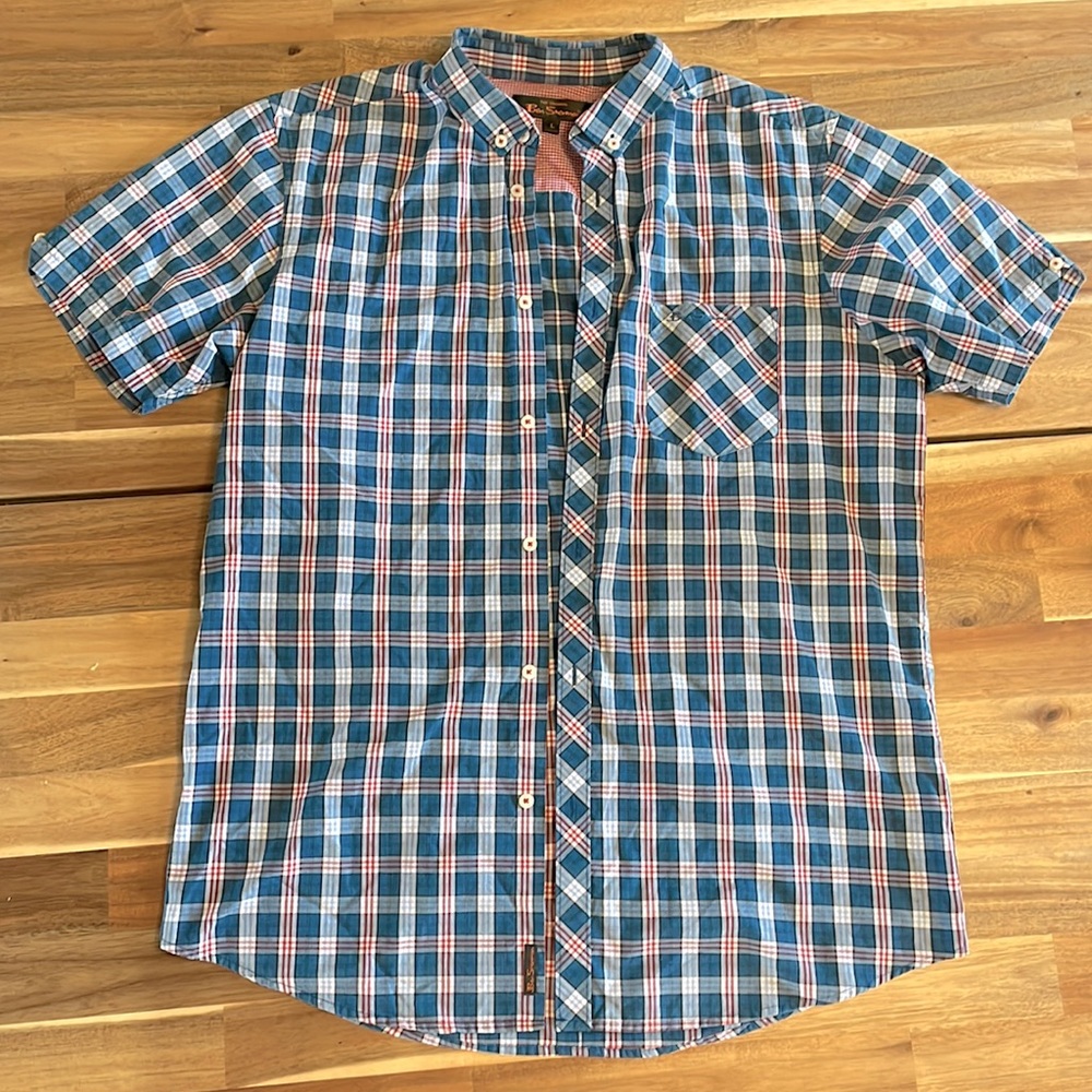 Ben Sherman Red White Blue Button Down